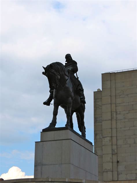 Equestrian statue of Jan Zizka in Prague Czech Republic