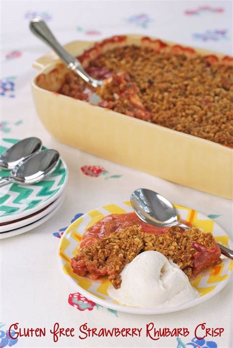 Gluten Free Strawberry Rhubarb Crisp This Mama Cooks On A Diet™