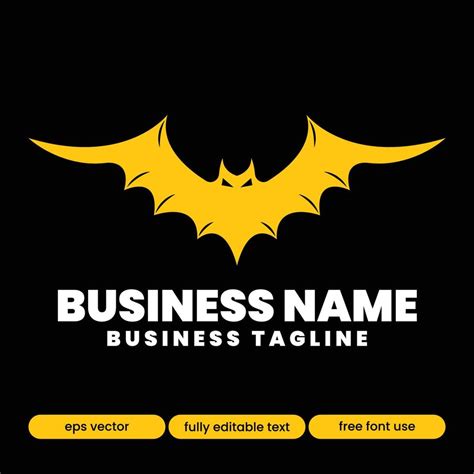 Bat Logo Template Editable Text Eps Vector Style 4 13569311 Vector Art