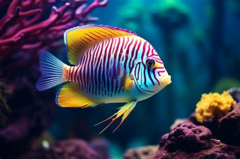 Sch Ne Bunte Tropische Fische Im Aquarium Premium Foto