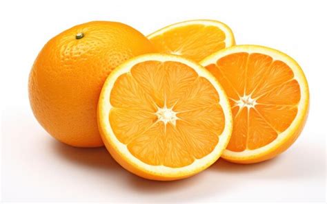 Premium AI Image Fresh Sliced Oranges Isolated On White Background