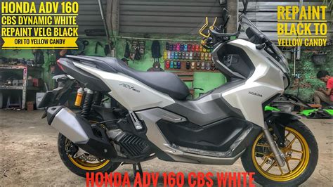 Repaint Velg Honda ADV 160 CBS Dynamic White Dari Warna Hitam Ke