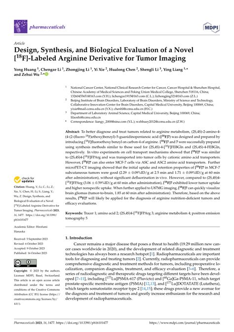 PDF Design Synthesis And Biological Evaluation Of A Novel 18F