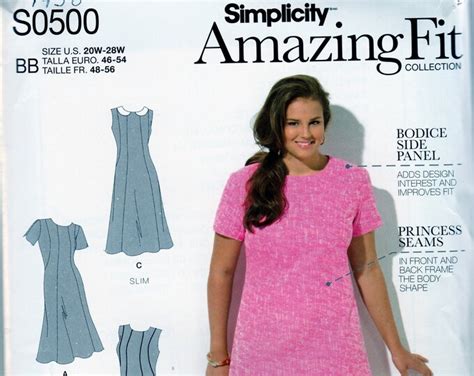 Uncut Simplicity Sewing Pattern Womens Dress With Amazing Fit