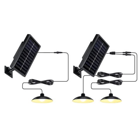 Solar Pendant Light With Remote Control Ip65 Waterproof Three Brightness Super Bright Led