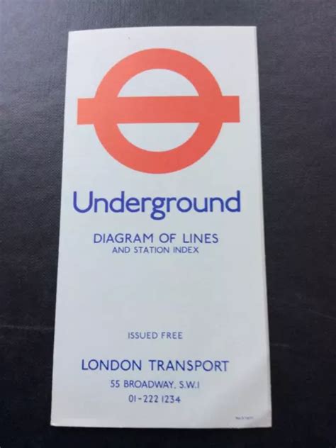 No London Transport Underground Map Diagram Of Lines Tube Ref