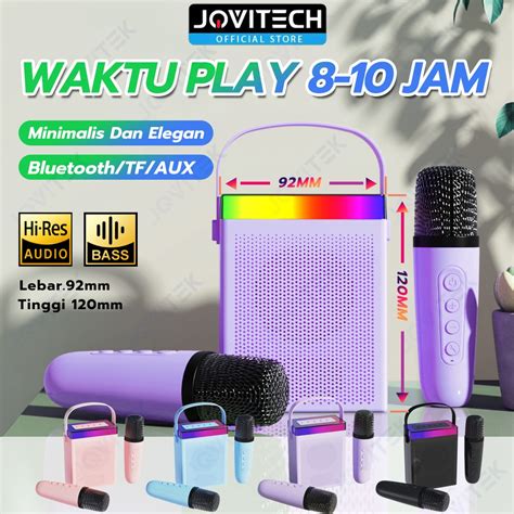 Jual Jovitech Speaker Bluetooth 2Mic 1 Set Karaoke Speaker KTV Cute