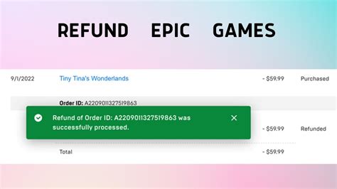 How To Refund An Epic Games Store Purchase Youtube