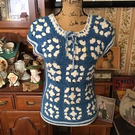 Vintage Crochet Vest Etsy