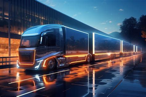 Les Camions électriques Autonomes Alimentés Par Des énergies