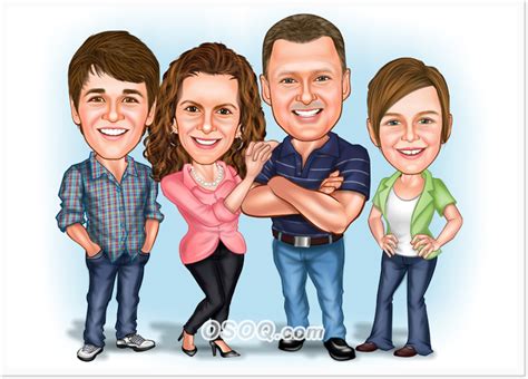 Big Family Caricature