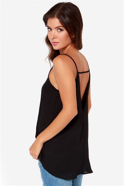 Cute Black Top Tank Top V Neck Tank 23 00 Lulus