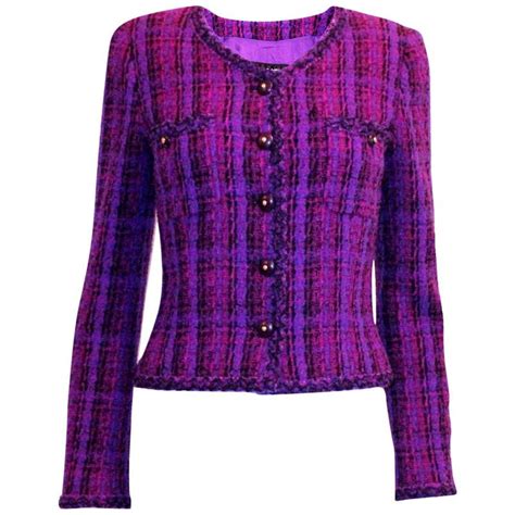 Fantastic Chanel Purple Lesage Fantasy Fringe Tweed Jacket Blazer At