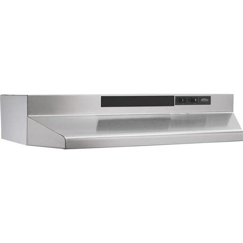 Broan 30 In Convertible Stainless Steelblack Undercabinet Range Hood Common 30 Inch Actual