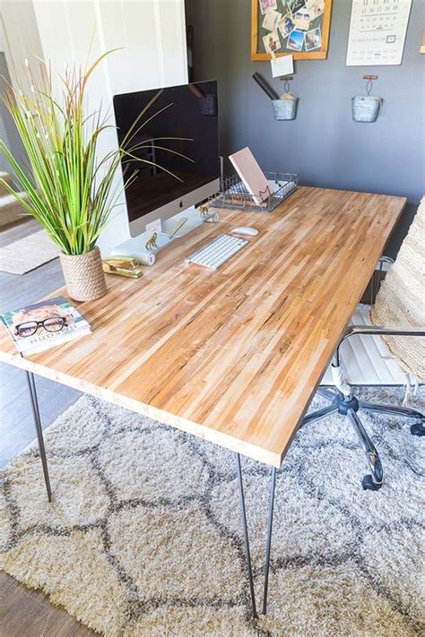 Diy Butcher Block Desk Diy Wood Desk Butcher Block Desk Diy Office Desk