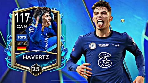 AMAZING CAM 117 MAX RATED KAI HAVERTZ GAMEPLAY REVIEW FIFA MOBILE TOTS