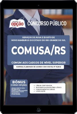 Apostila Comusa Rs Em Pdf Comum Aos Cargos De N Vel Superior