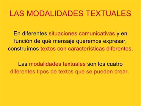 Modalidades Textuales Esquema Y Recursos Hautatzen