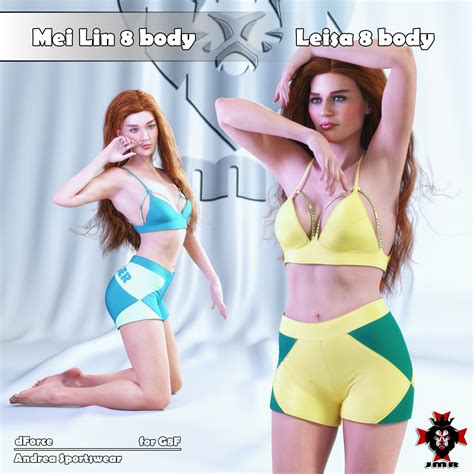 JMR DForce Andrea Sportswear For G8F 3D Figure Assets JaMaRe