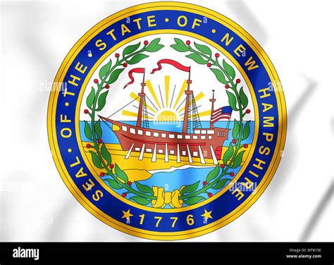 3d State Seal Of New Hampshire Usa 3d Illustration Stock Photo Alamy