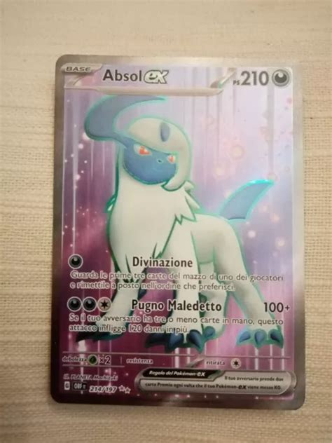 CARTE POKEMON ABSOL Ex Full Art 214 197 Ossidiana Infuocata In Italiano