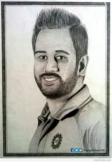 Masterclass Pencil Sketch Of Dhoni