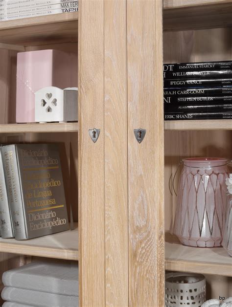 Biblioteca De 2 Cuerpos Y 4 Puertas Fabricado En Madera De Roble Macizo