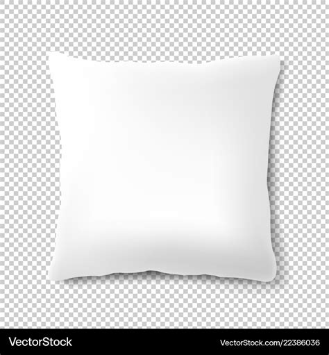 White Pillow Isolated Transparent Background Vector Image