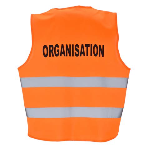 Gilet de travail fluo personnalisé Organisation Gilets de sécurité