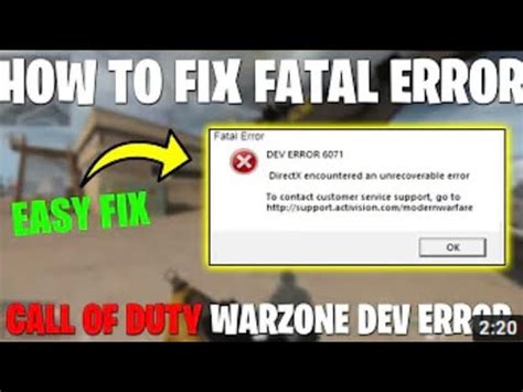 How To Fix All Call Of Duty Warzone Directx Dev Error Working