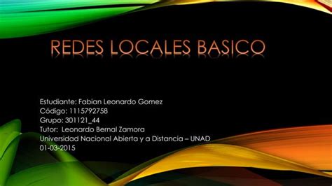 Actividad Redes Locales Basico Fabian Gomez Ppt