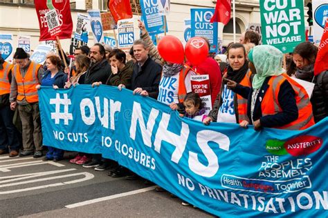 Save Our NHS Protest Demonstration London Editorial Stock Photo