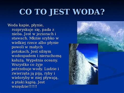 Prezentacja woda źródłem życia Świat prezentacji