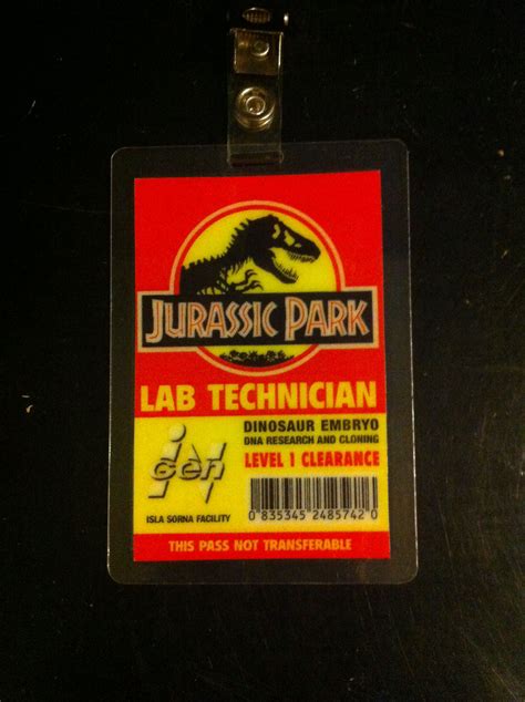 Jurassic Park Adult Hard Hat Jurassic Park Id Badge Etsy Artofit