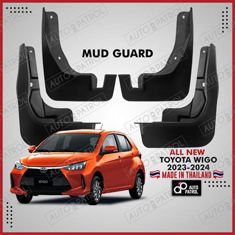 ALL NEW TOYOTA WIGO 2023 2024 Mud Guard Matte Black Mudguard