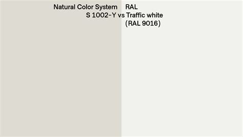 Natural Color System S 1002 Y Vs Ral Traffic White Ral 9016 Side By