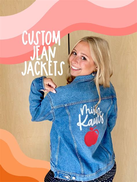 Custom Teacher Jean Jacket Teacher Jacket Custom Teacher Etsy