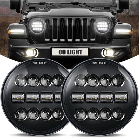 Amazon Xprite 105W LED Headlights With Hi Lo Beam DRL And Amber