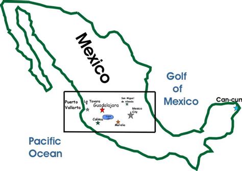 Guadalajara Jalisco Mexico Map