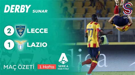 Lecce Lazio 2 1 Maç Özeti Serie A 2023 24 YouTube