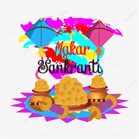 Feliz Makar Sankranti Vector PNG Dibujos Sankranti Makar Cometa PNG