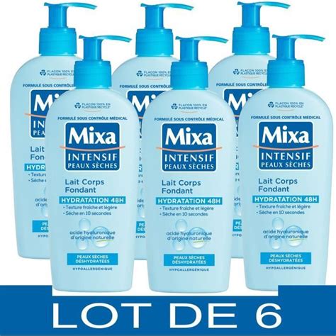 MIXA Intensif Lait corps fondant hydratation 48h Peaux sèches 250