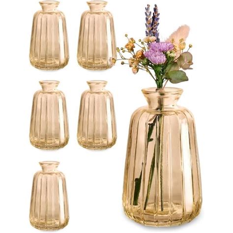 Lot De Mini Vases En Verre Style Vintage Petits Vases D Coratifs