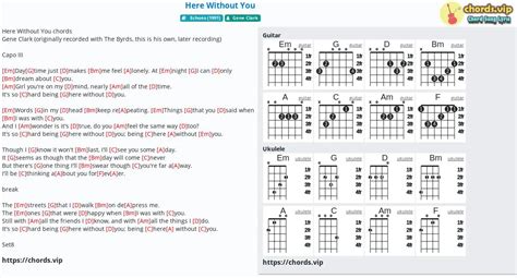 Chord Here Without You Tab Song Lyric Sheet Guitar Ukulele