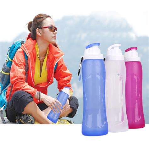 Silicone Collapsible Water Bottle For Outdoor Sport Silicone Bottle