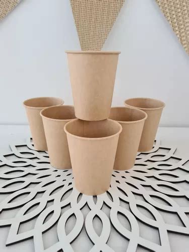 Vaso Polipapel Marron Kraft Deco Vintage X U Cumple Fiesta En Venta En