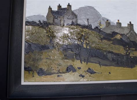 Antiques Atlas Kyffin Williams The Cottages Deiniolen Oil Painting