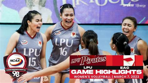 Ncaa Season Wvb Game Highlights Lpu Vs Eac March Youtube