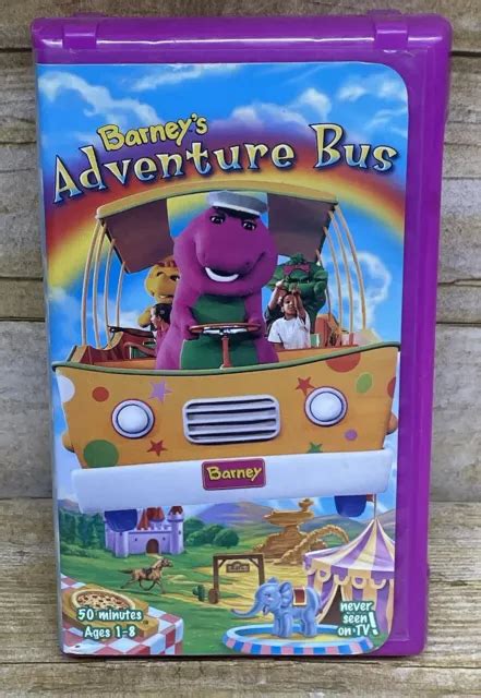 Barneys Adventure Bus Vhs Video Tape Rare Sing Along Songs Vtg Purple