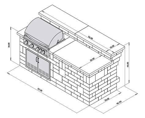 Grand Island Bar And Grill With Storage Kit Parr Lumber